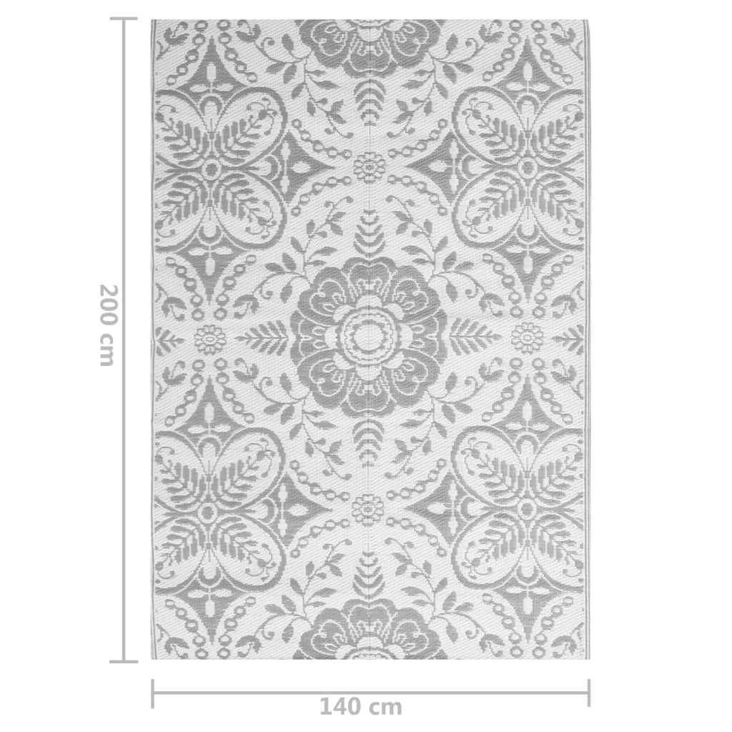 Tapis d'extérieur Gris clair 140x200 cm PP