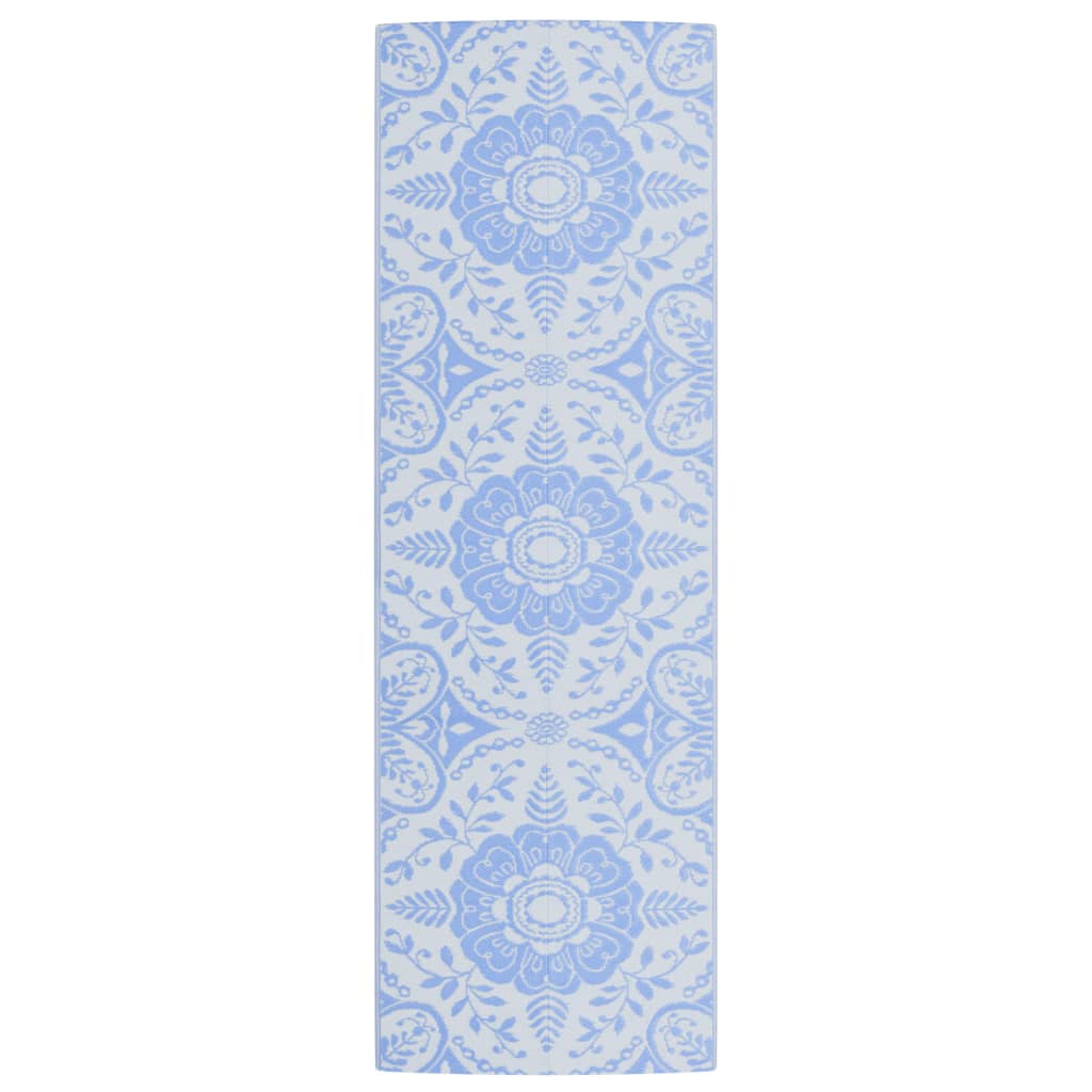 Tapis d'extérieur bleu azuré 80x250 cm PP