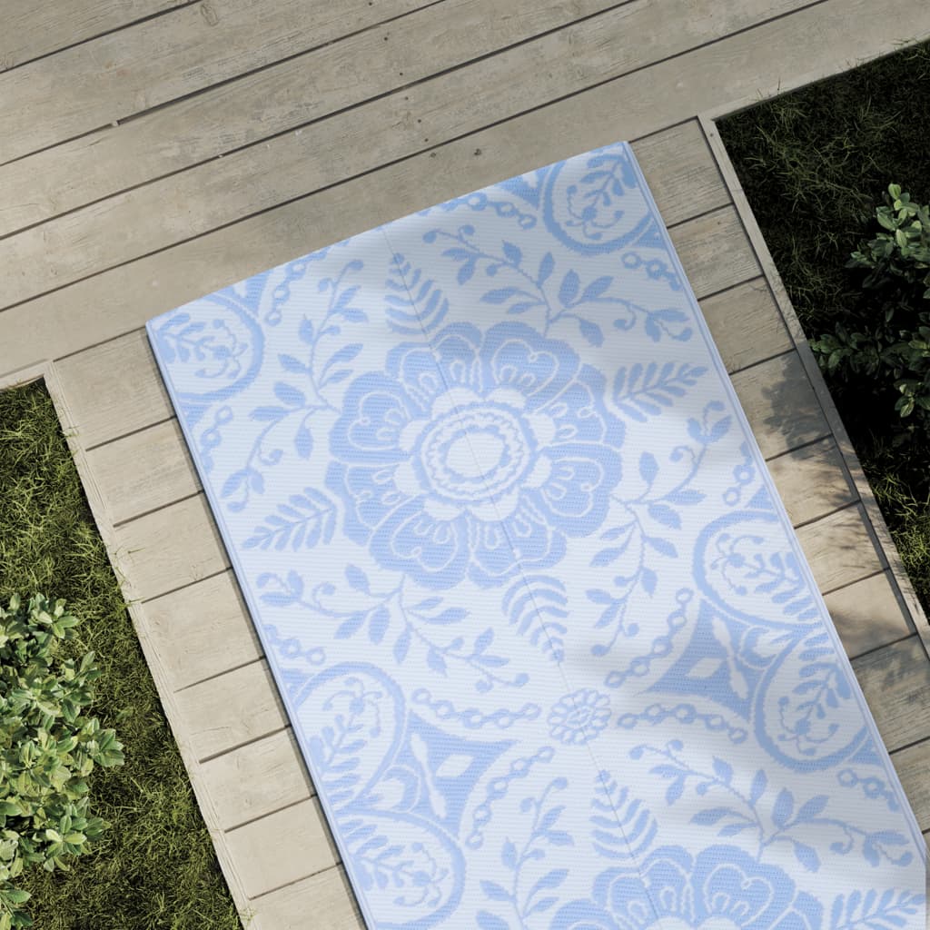 Tapis d'extérieur bleu azuré 80x250 cm PP