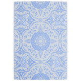 Tapis d'extérieur bleu azuré 140x200 cm PP