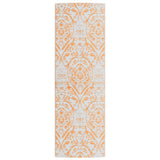 Tapis d'extérieur orange et blanc 80x250 cm PP