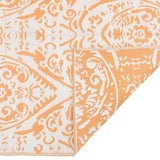 Tapis d'extérieur orange et blanc 80x250 cm PP