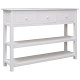 Buffet Blanc 108x30x76 cm Bois de Paulownia massif