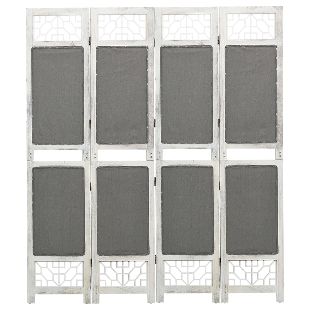 4-panel partition wall Grey 140x165 cm Fabric