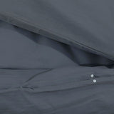 Anthracite Duvet Cover Set 200x200 cm Microfiber