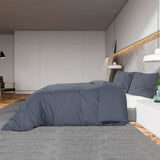 Anthracite Duvet Cover Set 240x220 cm Microfiber