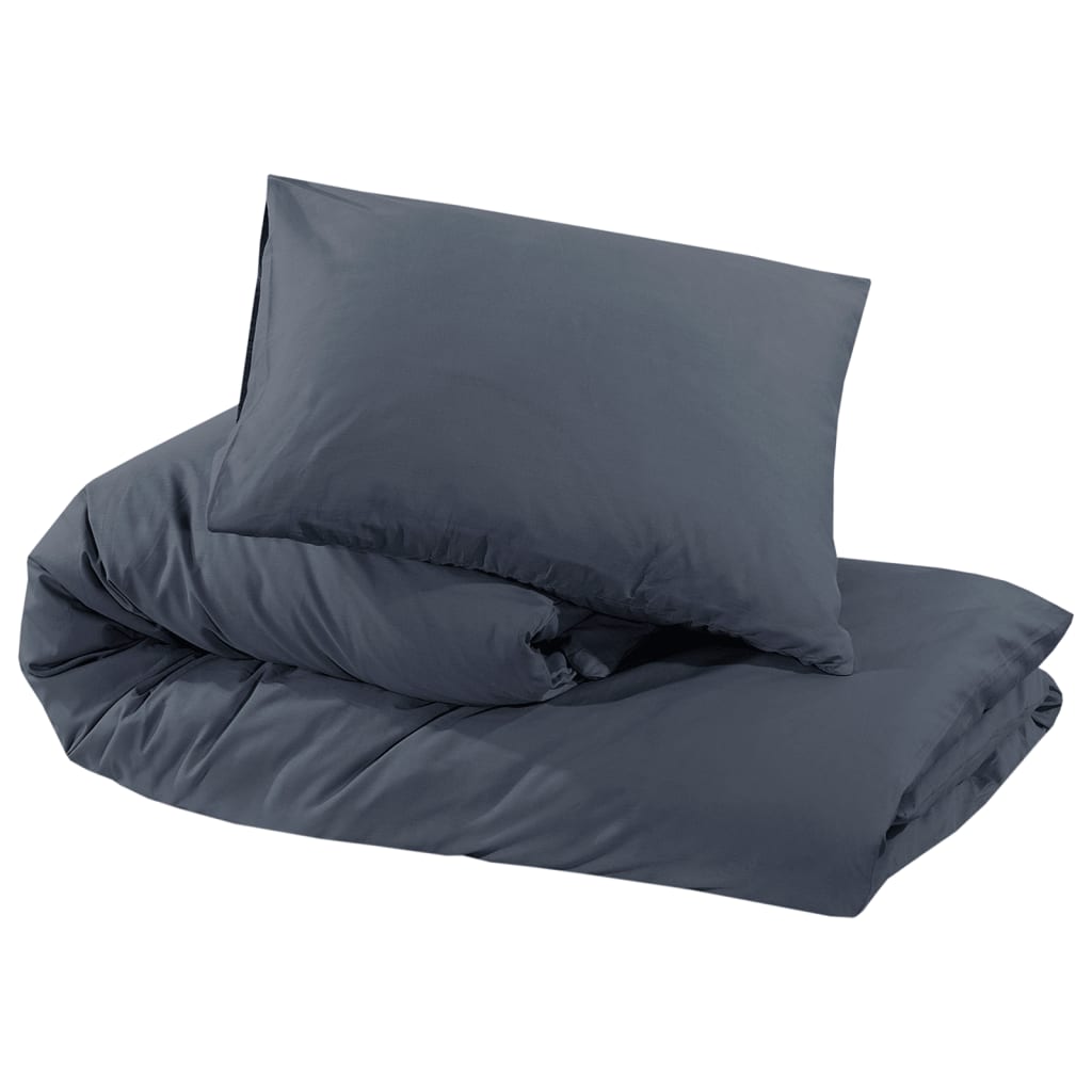 Anthracite Duvet Cover Set 240x220 cm Microfiber