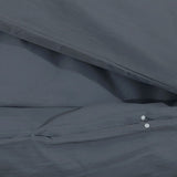 Anthracite Duvet Cover Set 240x220 cm Microfiber