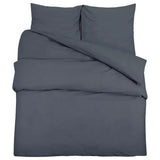 Ensemble de housse de couette Anthracite 135x200 cm Microfibre