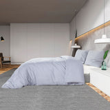 Grey Duvet Cover Set 200x200 cm Lightweight Microfiber