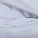 Grey Duvet Cover Set 200x200 cm Lightweight Microfiber