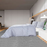 Grey Duvet Cover Set 260x240 cm Lightweight Microfiber