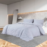 Grey Duvet Cover Set 260x240 cm Lightweight Microfiber