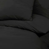 Black Duvet Cover Set 135x200 cm Lightweight Microfiber