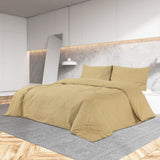 Ensemble de housse de couette Taupe 260x240 cm Microfibre