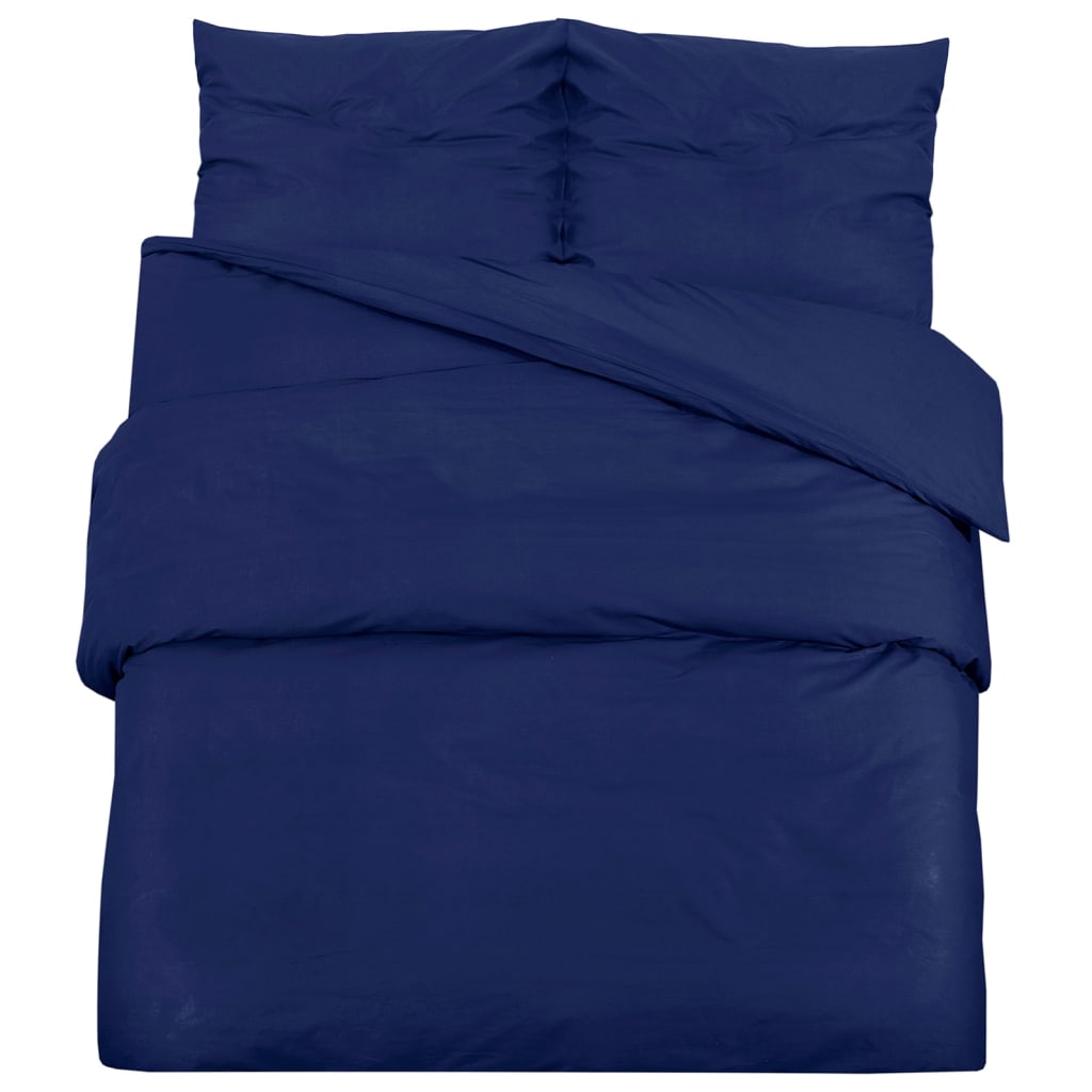 Navy Blue Duvet Cover Set 140x200 cm Microfiber