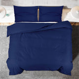 Navy Blue Duvet Cover Set 140x200 cm Microfiber