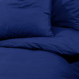 Navy Blue Duvet Cover Set 140x200 cm Microfiber