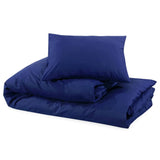 Ensemble de housse de couette Bleu marine 200x200 cm Microfibre