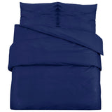 Ensemble de housse de couette Bleu marine 155x220 cm Microfibre