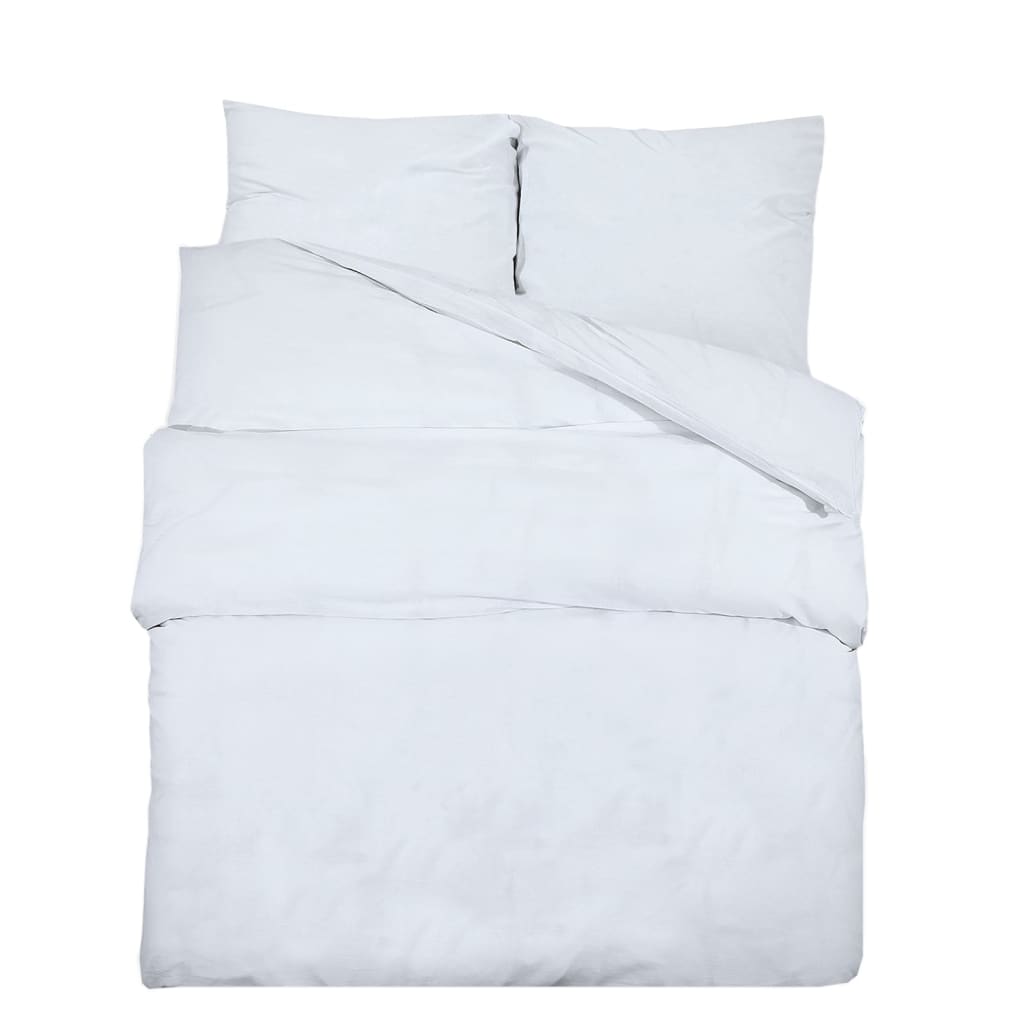 White Duvet Cover Set 260x240 cm Microfiber