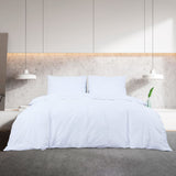 White Duvet Cover Set 155x220 cm Microfiber