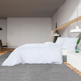 White Duvet Cover Set 155x220 cm Microfiber