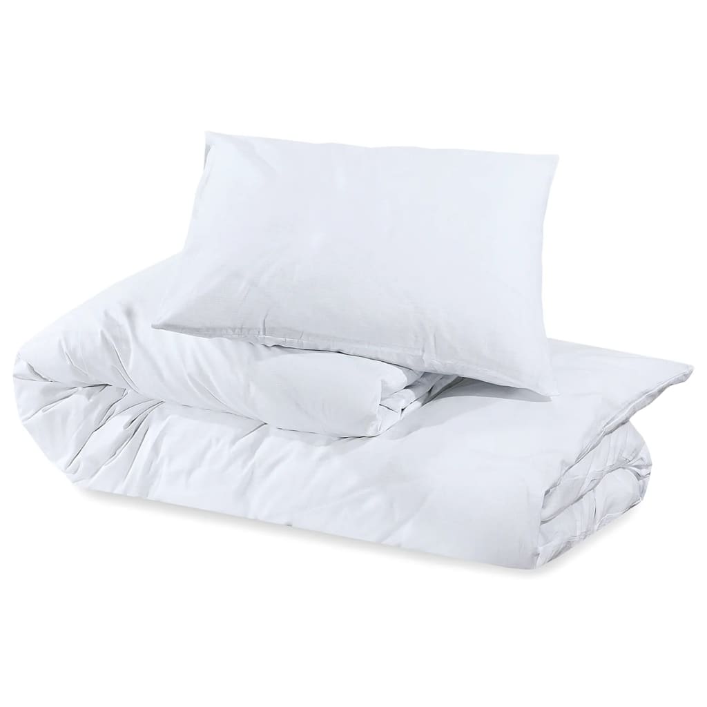 White Duvet Cover Set 200x200 cm Microfiber