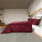 Bordeaux Duvet Cover Set 200x200 cm Microfiber