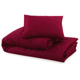 Ensemble de housse de couette Bordeaux 135x200 cm Microfibre