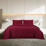 Ensemble de housse de couette Bordeaux 200x200 cm Microfibre