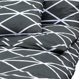 Grey Duvet Cover Set 240x220 cm Cotton