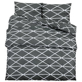 Grey Duvet Cover Set 260x240 cm Cotton