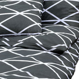 Grey Duvet Cover Set 260x240 cm Cotton