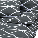 Grey Duvet Cover Set 135x200 cm Cotton