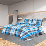 Blue and Grey Duvet Cover Set 200x200 cm Cotton