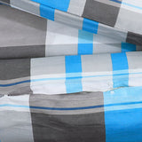 Bettbezug-Set Blau und Grau 140x200 cm Baumwolle