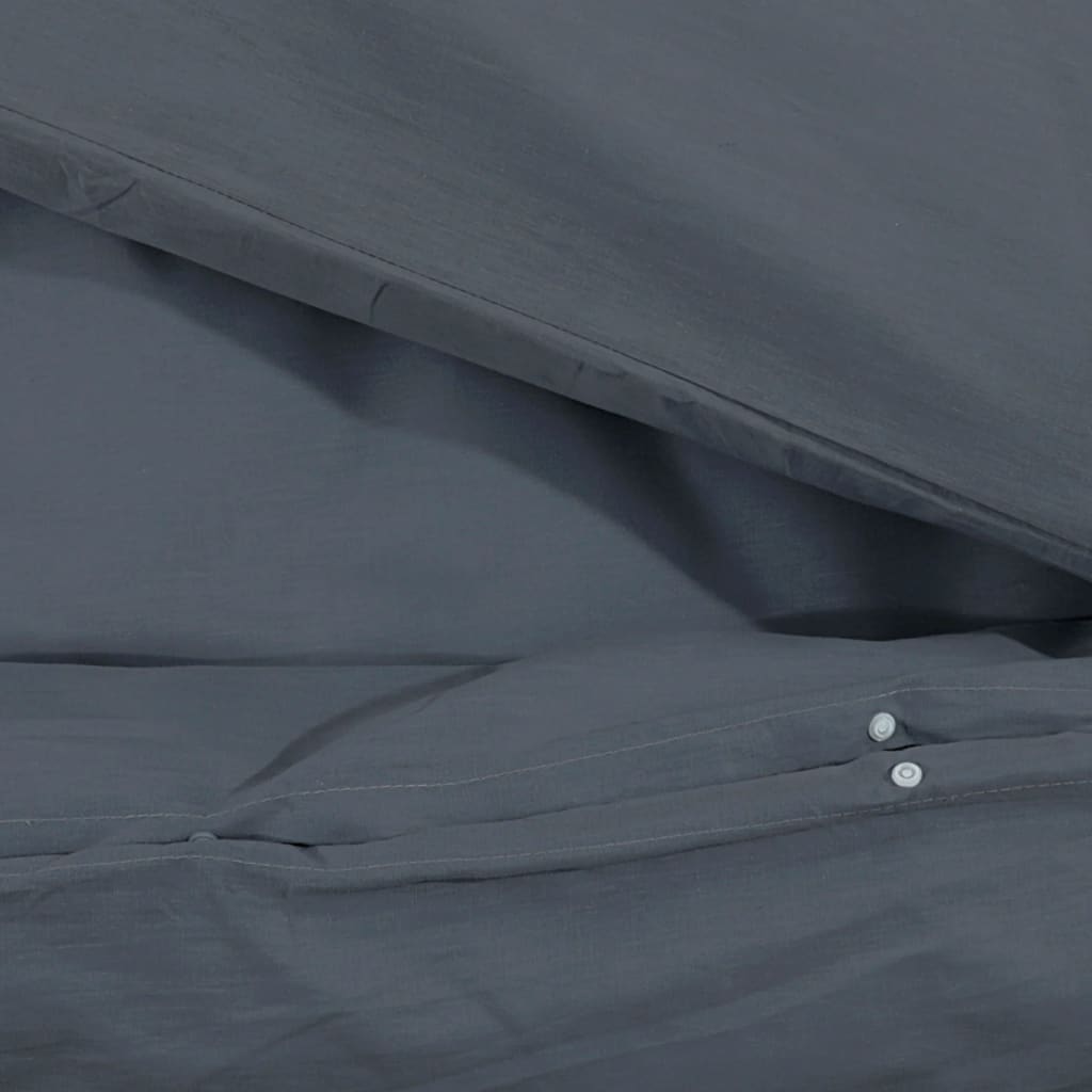 Anthracite Duvet Cover Set 140x200 cm Cotton