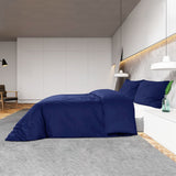 Navy Blue Duvet Cover Set 140x200 cm Cotton