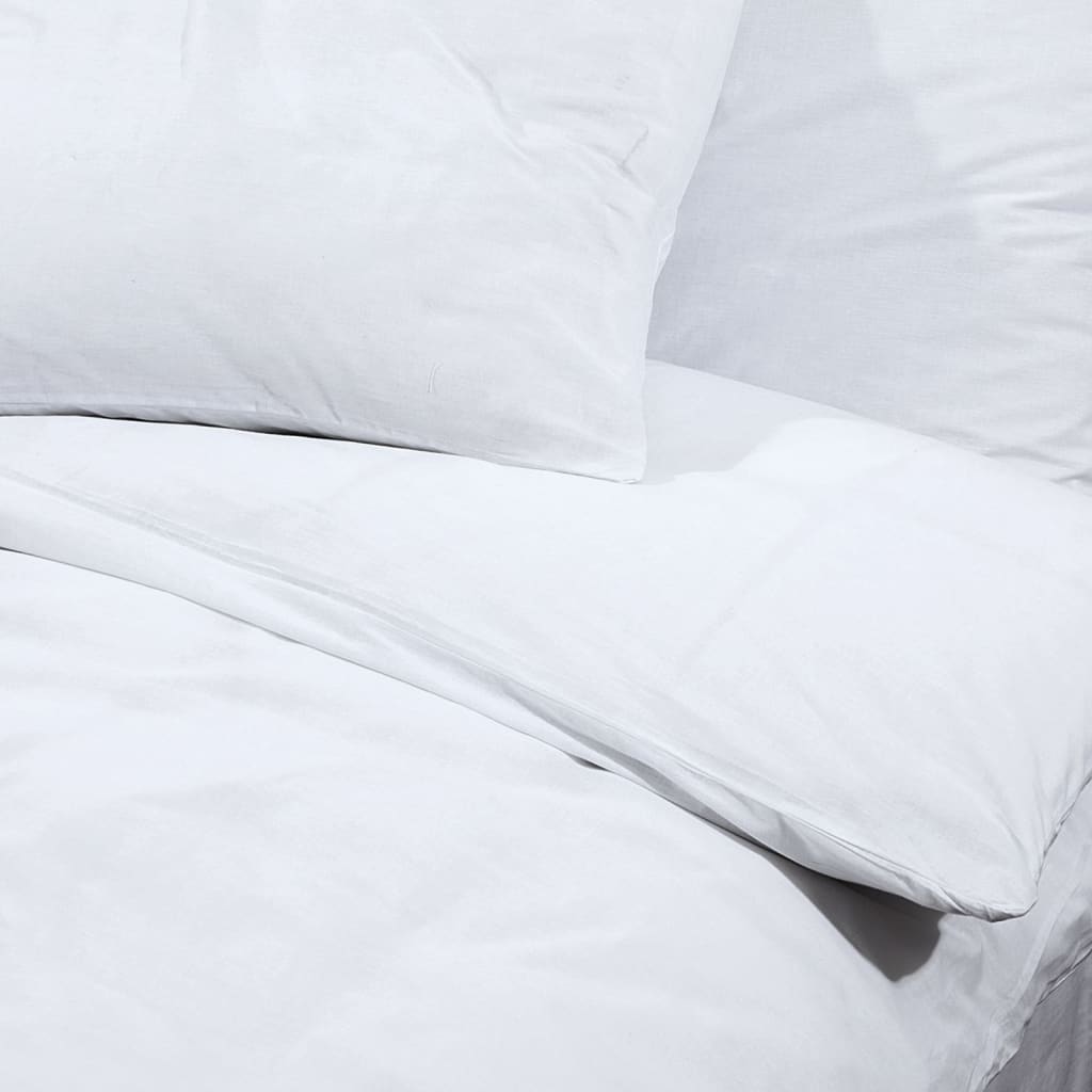 White Duvet Cover Set 200x200 cm Cotton