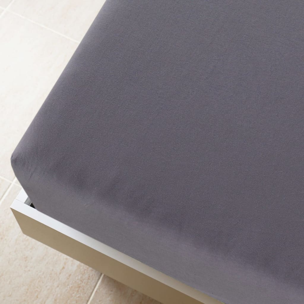 Drap-housse Jersey Anthracite 90x200 cm Coton