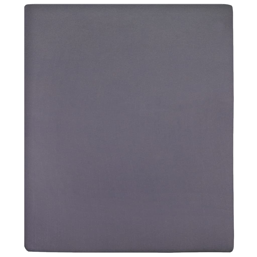 Drap-housse Jersey Anthracite 100x200 cm Coton