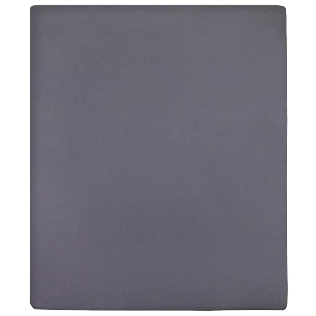 Draps-housses Jersey 2 pcs Anthracite 140x200 cm Coton