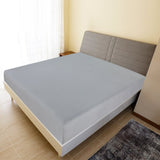 Grey Jersey Fitted Sheet 90x200 cm Cotton