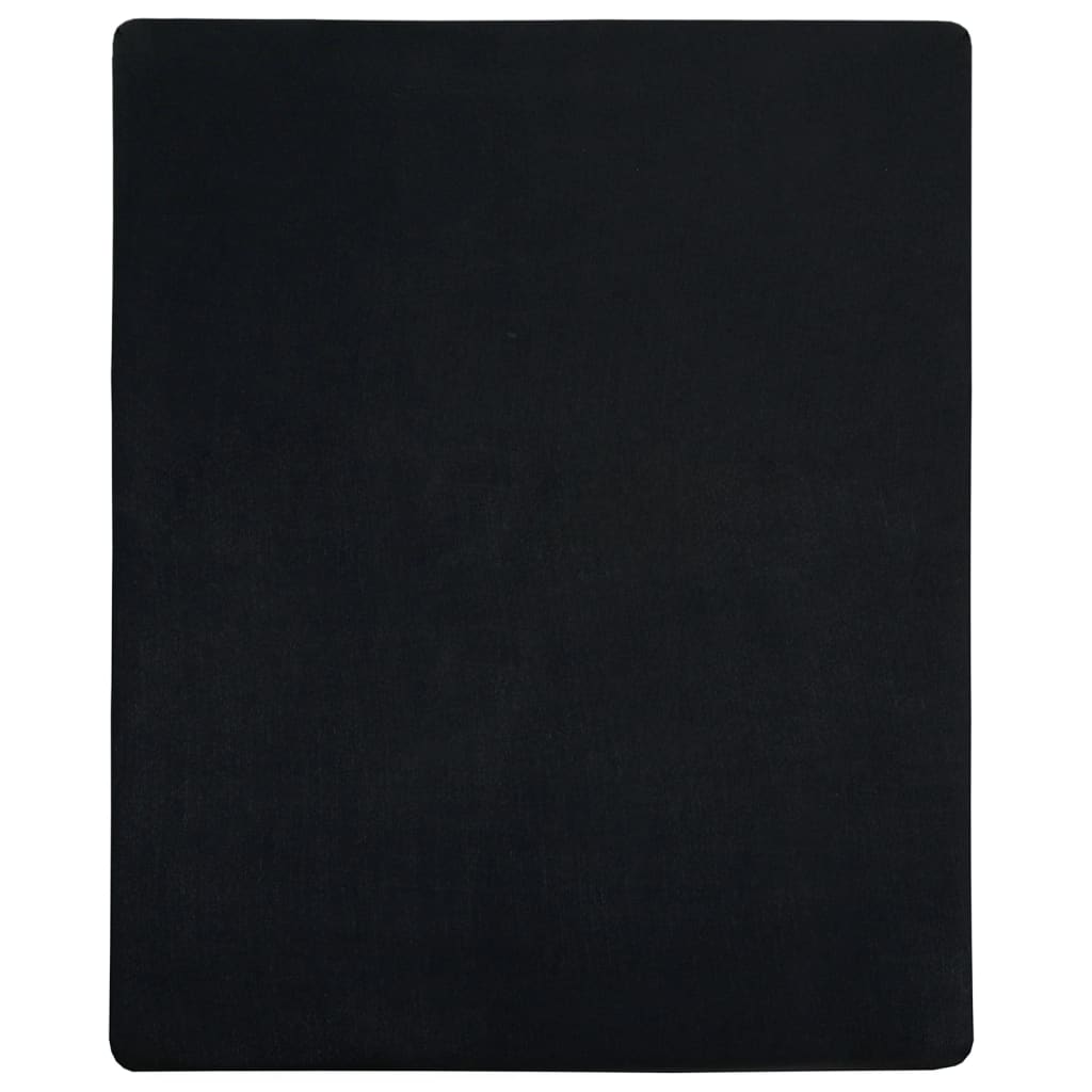 Drap-housse Jersey Noir 90x200 cm Coton