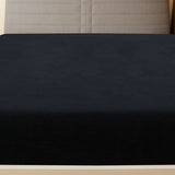 Drap-housse Jersey Noir 90x200 cm Coton