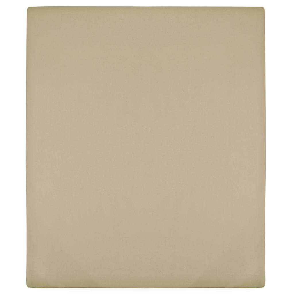 Jersey-Spannbettlaken 2 Stk. Taupe 90x200 cm Baumwolle