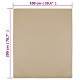 Drap-housse Jersey Taupe 100x200 cm Coton