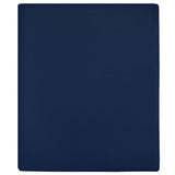 Drap-housse Jersey Bleu marine 90x200 cm Coton