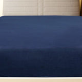 Drap-housse Jersey Bleu marine 90x200 cm Coton